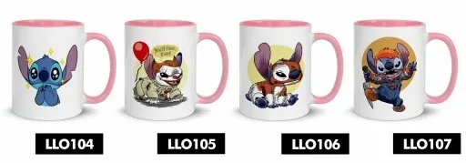 KUBEK RÓŻOWY NA PREZENT DLA FANA LILO STICH WZORY + OPAKOWANIE GRATIS zdjęcie 4