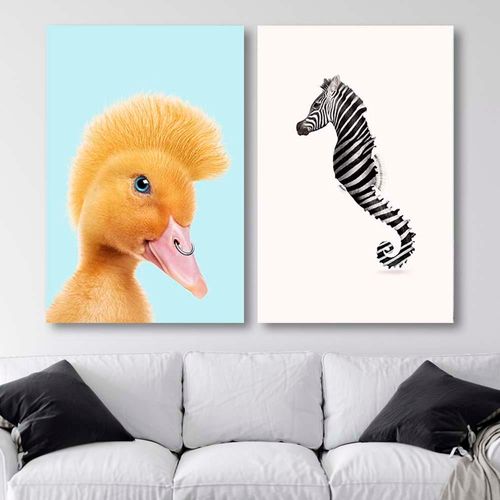 Deco Panel, Abstrakcja zebra morska 50x70 na Arena.pl