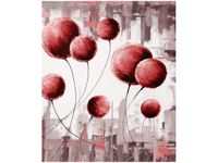 60CM 50CM OBRAZ ŚCIENNY ABSTRAKCYJNE DMUCHAWCE CZERWIENI DRUK PŁÓTNO