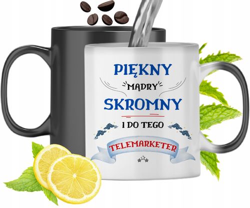 Kubek Magiczny Dla Telemarketera Zmieniający Kolor Z Nadrukiem Ze Zdjęciem na Arena.pl