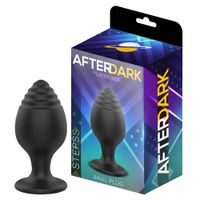 silikonowy, czarny korek dla kobiet i mężczyzn steps s anal plug 6 cm