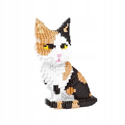 KLOCKI LOGO SŁODKI KOTEK ŚLICZNA KICIA Z KLOCKÓW MODEL PUZLE CAT 3D PREZENT na Arena.pl