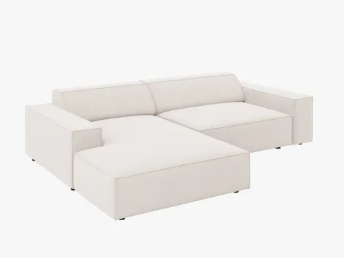 NAROŻNIK, SOFA NAROŻNA JASNY BEŻ TKANINA 224/166/70 JODIE OD MICADONI na Arena.pl