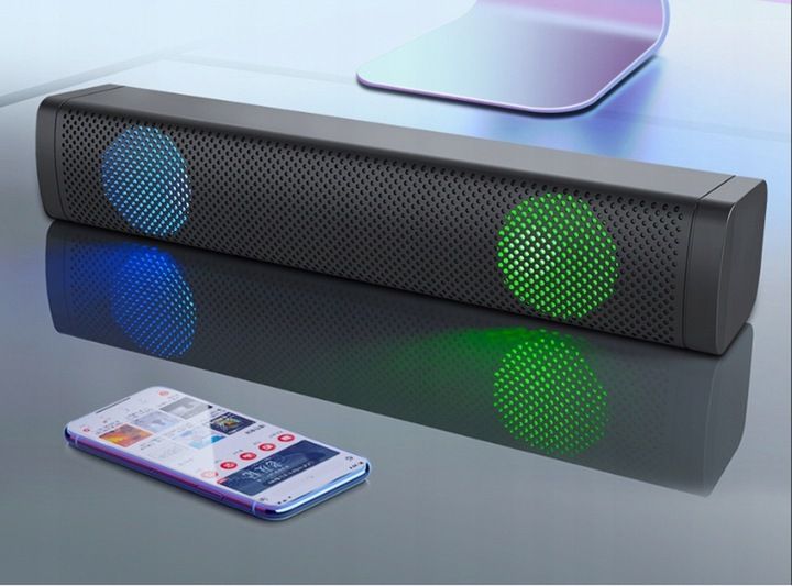 GŁOŚNIK SOUNDBAR KOMPUTEROWY LAPTOP PC LED RGB S10 zdjęcie 11