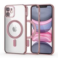Etui Tech-Protect MagShine MagSafe DO iPhone 11 Przezroczyste Rose Gold