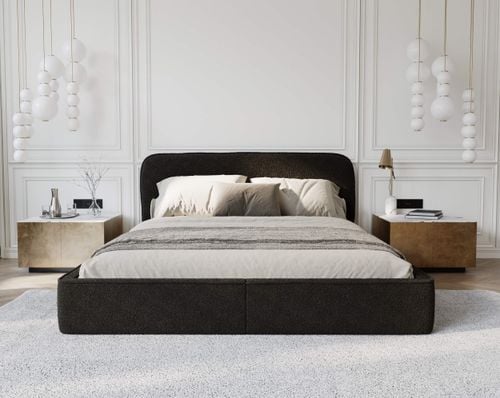 Łóżko tapicerowane Nello 140x200 Czarne na Arena.pl