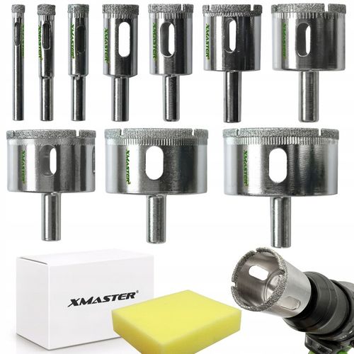 OTWORNICA DIAMENTOWA KORONKA DO PŁYTEK GLAZURY GRESU ZESTAW ⌀ 6-68mm na Arena.pl