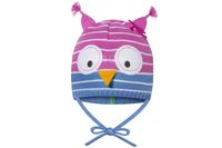 BROEL Fru czapka dla dziewczynki sowa różowo-niebieska 47-49