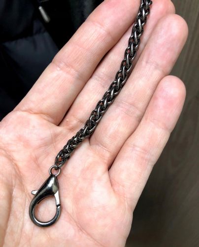 Czarny Pasek Do Torby Torebki Łańcuch Długi Metal na Arena.pl