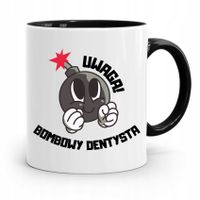 Kubek Czarny Prezent Dentysty Bombowy Dentysta Z Nadrukiem Ze Zdjęciem
