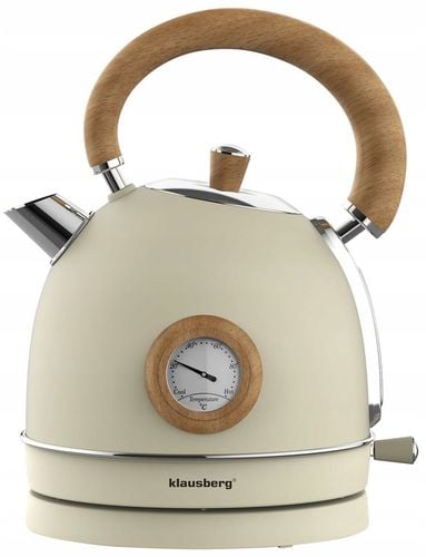Czajnik elektryczny 1,8L Klausberg KB-7906 RETRO z Termometrem Beżowy na Arena.pl
