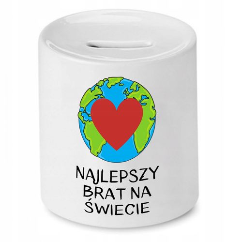 Skarbonka Dla Brata Najlepszy Na Świecie Prezent Z Nadrukiem Ze Zdjęciem na Arena.pl