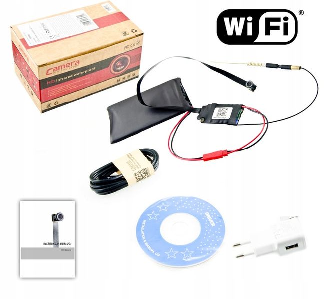 UKRYTA MINI MAŁA KAMERA IP WiFi DETEKCJA FULL HD SZPIEGOWSKA ANDROID IOS zdjęcie 8