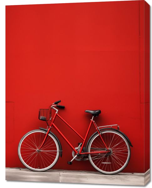 Obraz 70x90cm Czerwony Rower zdjęcie 1
