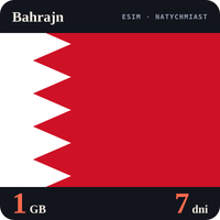 Karta eSIM Internet Bahrajn 1 GB na 7 dni - bez rejestracji