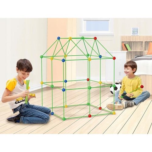 Zestaw do Budowy Bazy Domków Namiot Słomki Świecące Zestaw Konstrukcyjny na Arena.pl