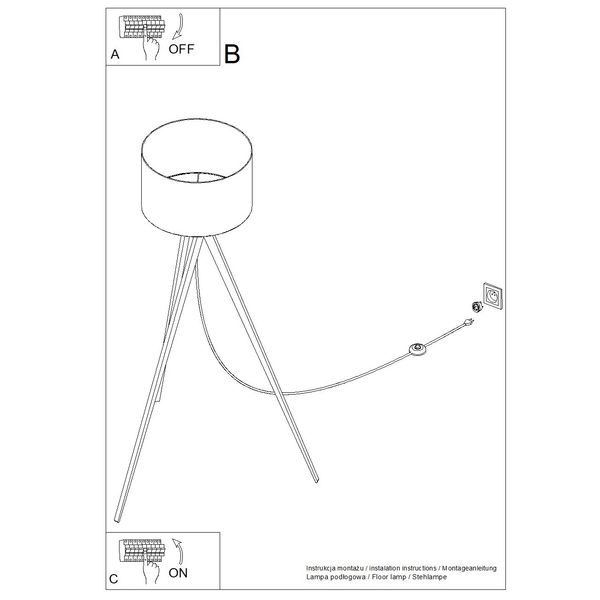 Lampa podłogowa NATT taupe zdjęcie 11