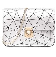 Torebka Damska Listonoszka Srebrna Mała Czarny Wzó