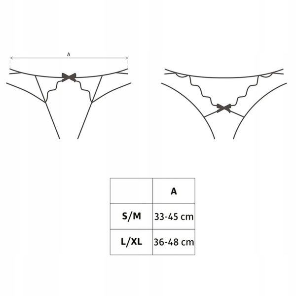 Stringi z otwartym krokiem L/XL. Obsessive. zdjęcie 8