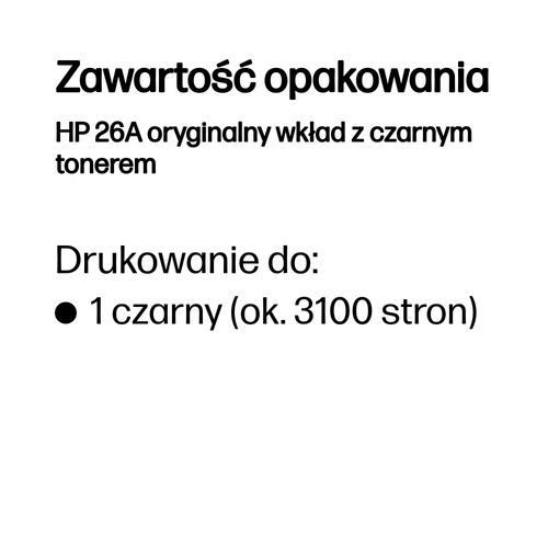 Toner HP 26A black 3100str. na Arena.pl