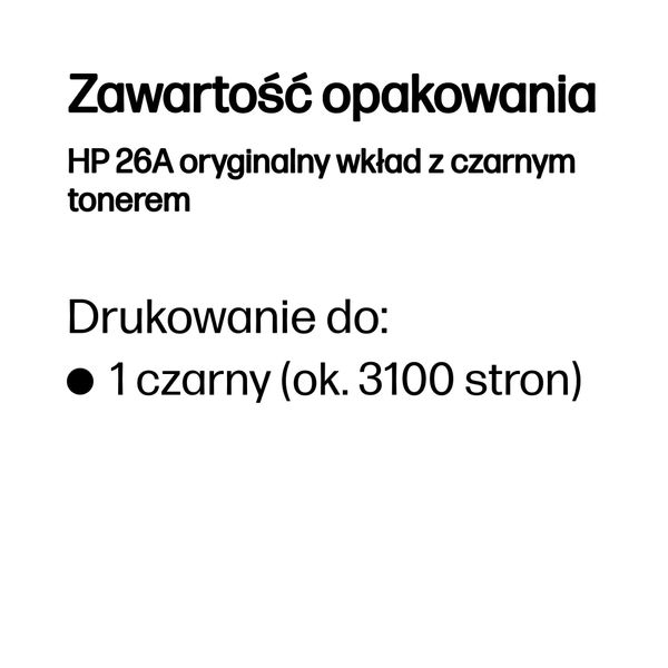 Toner HP 26A black 3100str. zdjęcie 11