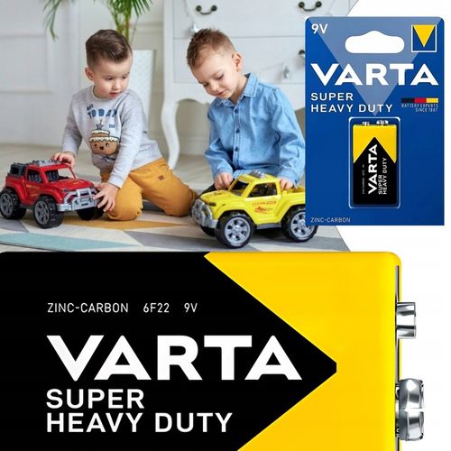 Bateria VARTA 9V 6F22 cynkowo węglowa MOCNE niemiecka długi termin x 9 na Arena.pl