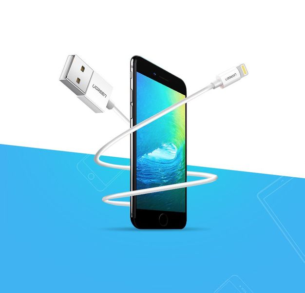 Kabel przewód do iPhone USB - Lightning MFI 1m 2.4A biały zdjęcie 7