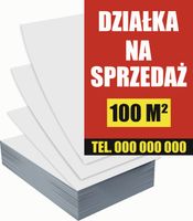 Ulotki A5 reklamowe firmowe 1000szt projekt w cenie DZIAŁKA NA SPRZEDAŻ