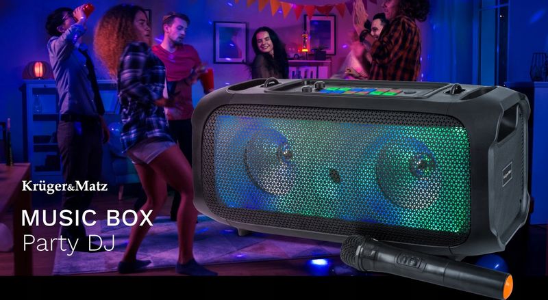 Głośnik Bluetooth 5.0 TWS Music Box DJ! USB SD AUX zdjęcie 4