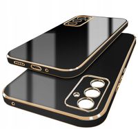 Etui do Samsung Galaxy M35 5G GOLD GLAMOUR + Szkło OCHRONNE 9H