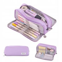 Duży piórnik szkoła trzypokojowy wielofunkcyjny