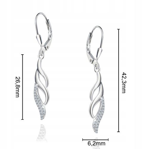 SREBRNE KOLCZYKI SREBRO DŁUGIE WISZĄCE KOLCZYKI SREBRO RODOWANE ORYGINALNE na Arena.pl