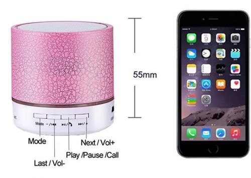 mini głośnik bluetooth bezprzewodowy stereo 3w róż na Arena.pl