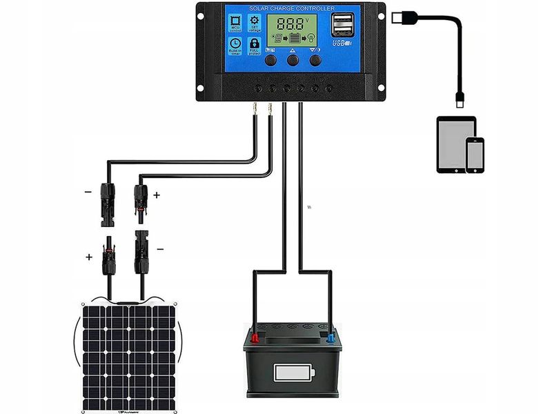 REGULATOR ŁADOWANIA KONTROLER SOLARNY 12V zdjęcie 10