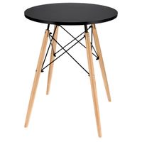 nowoczesny skandynawski czarny okrągły stół do salonu jadalni kuchni