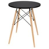 nowoczesny skandynawski czarny okrągły stół  do salonu jadalni kuchni