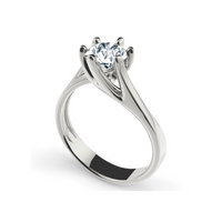 SREBRNY PIERŚCIONEK ZARĘCZNYNOWY Z DUŻĄ CYRKONIĄ PRÓBA 925