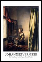 Plakat 40x60cm Design Girl Reading, Vermeer Vintage do Salonu