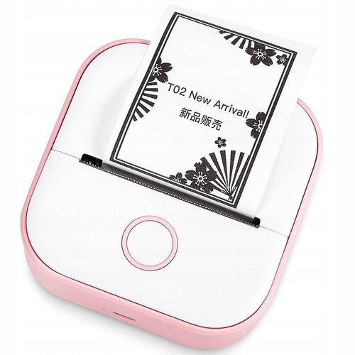 Phomemo T02 mini drukarka termiczna do zdjęć notatek etykiet różowa na Arena.pl