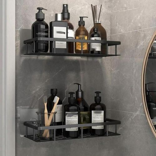 PÓŁKA ŁAZIENKOWA WISZĄCA POD PRYSZNIC SAMOPRZYLEPNA BEZ WIERCENIA LOFT na Arena.pl