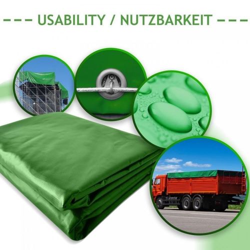 JAGO Plandeka 650 g/m², aluminiowe oczka, zielona, ​​5 x 6 na Arena.pl