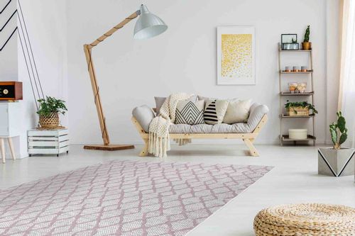 RUG/LU/VINEA/GRID/CREAM+POWDERPINK/120x170 na Arena.pl