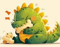 Plakat 76x60,5cm Uroczy Dinozaur