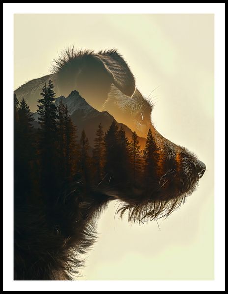 Plakat 60x80cm Psi Duch Lasu zdjęcie 3
