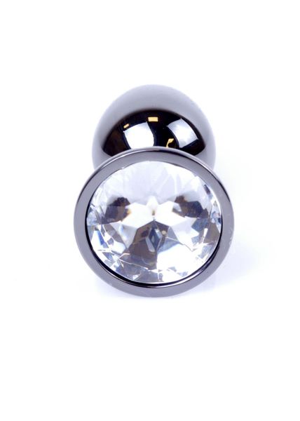 Plug-Jewellery Dark Silver Plug- Clear zdjęcie 1