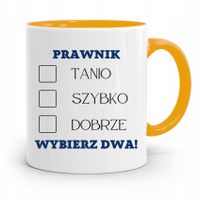 Kubek Żółty Prawnika Mecenasa Tanio Szybko Dobrze Z Nadrukiem Ze Zdjęciem