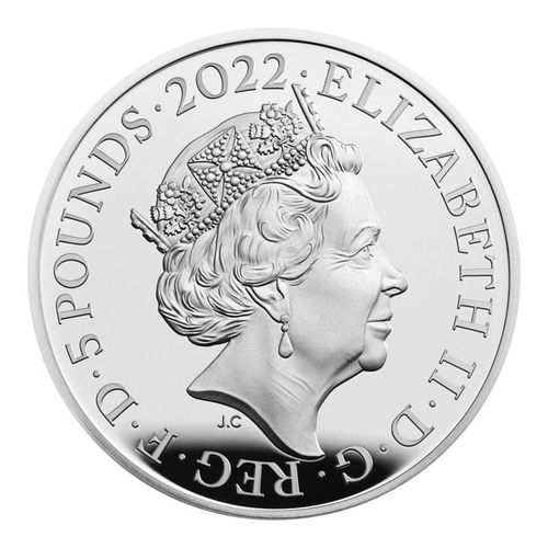 The Queens Reign - Commonwealth Srebro £5 2022 Proof Piedfort na Arena.pl