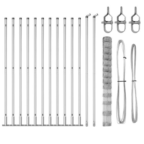 Ogrodzenie pastwiskowe Srebrny 25 x 1.5 m Stal galwanizowana na Arena.pl