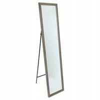 Lustro stojące podłogowe brązowe 35x125 cm do sypialni ozdobne dekoracyjne