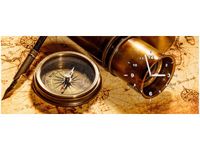 100X40CM ZEGAR STARA MAPA OBRAZ